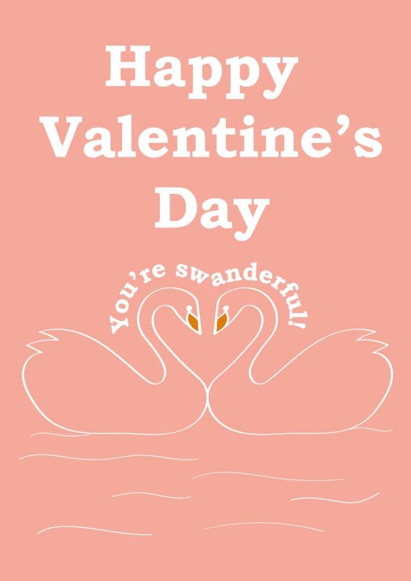 heart lake Valentines Day Card 46751 created by Sleek and Chic Illustrations