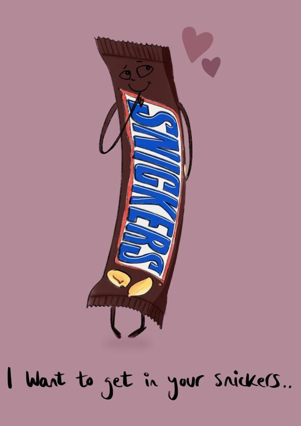 chocolate bar nuts Valentines Day Card 46413 created by mvk_prints