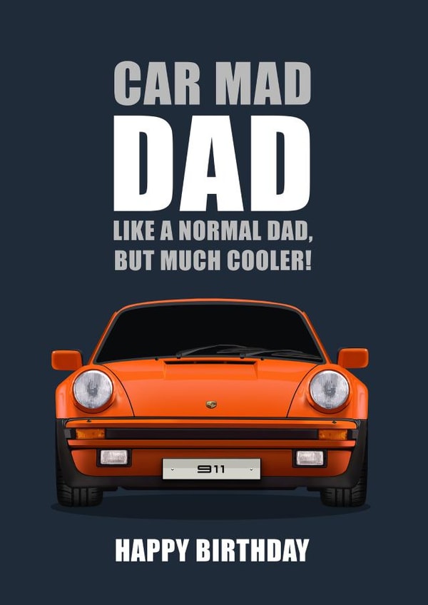 Birthday for Dad classic retro sports car. created by RetroMotion Artwork