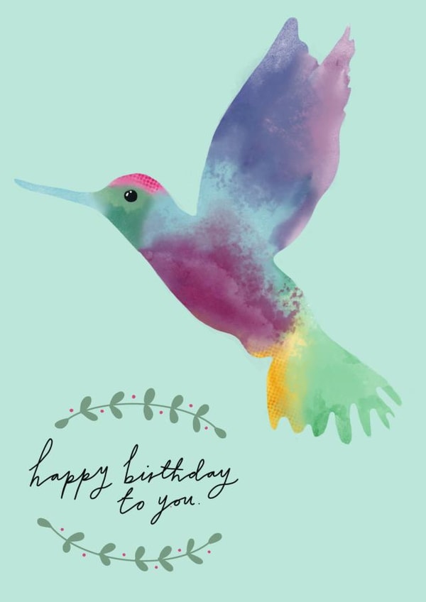 bird pretty Birthday Card 45971 created by Be More Sunflower 