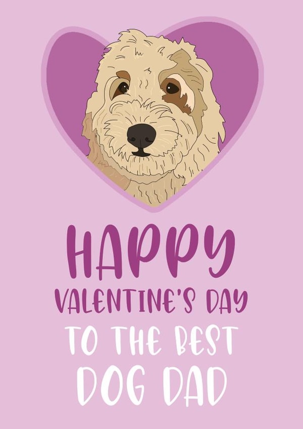 heart dog dad Valentines Day Card 6811 created by Dolli Does Design