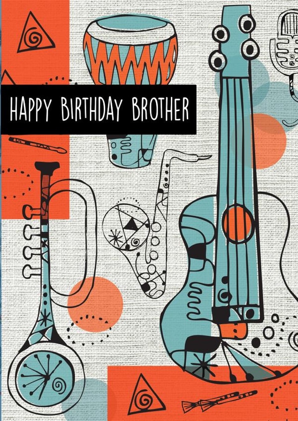 guitar instrument Birthday Card 2369 created by Rocket68