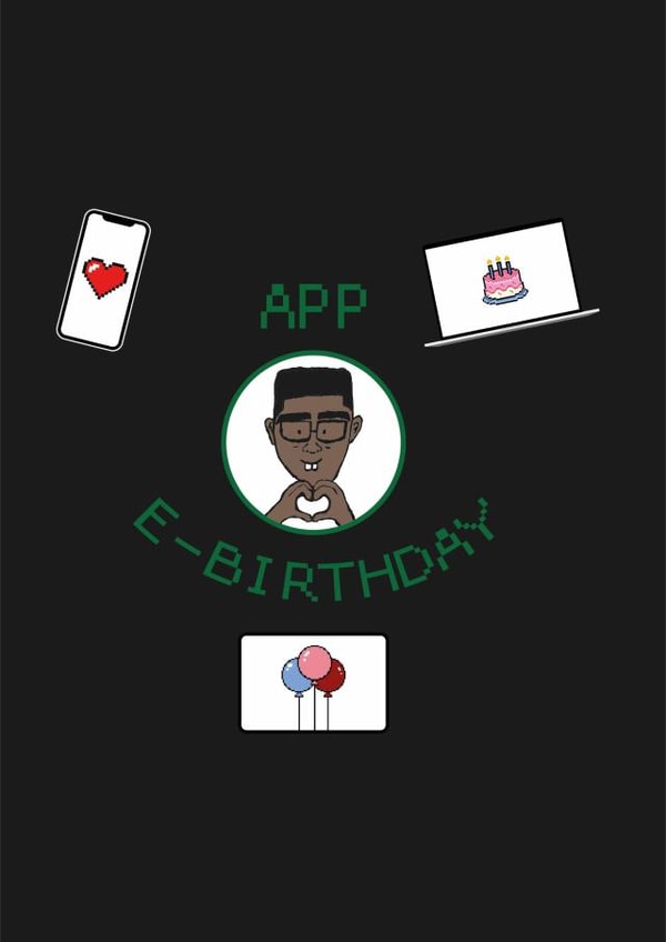 app phone Birthday Card 44379 created by TSR Designs