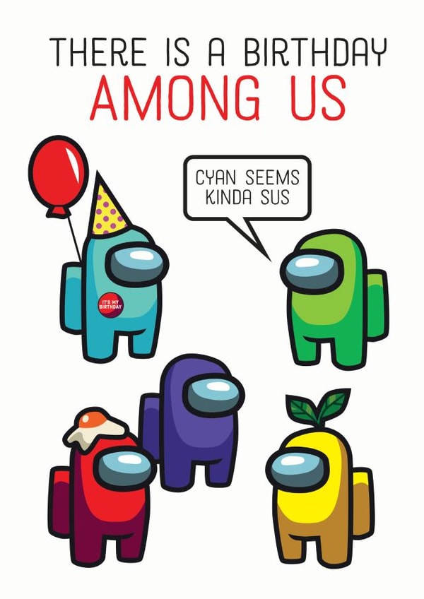 among us imposter Birthday Card 9391 created by Kyleigh Orlebar