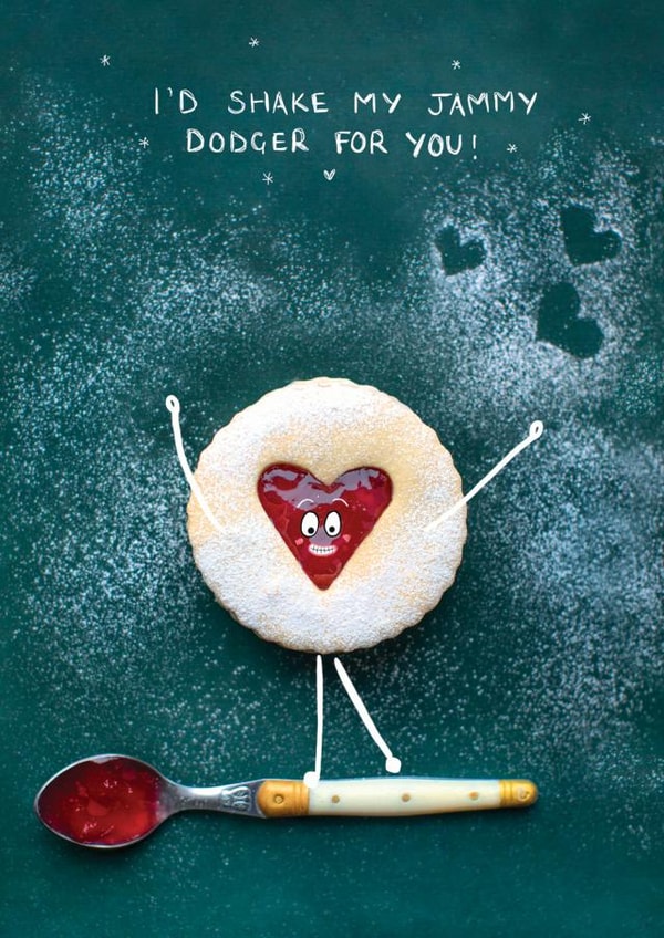jammy dodger biscuit Valentines Day Card 37367 created by LAURA TRUBY DESIGNS