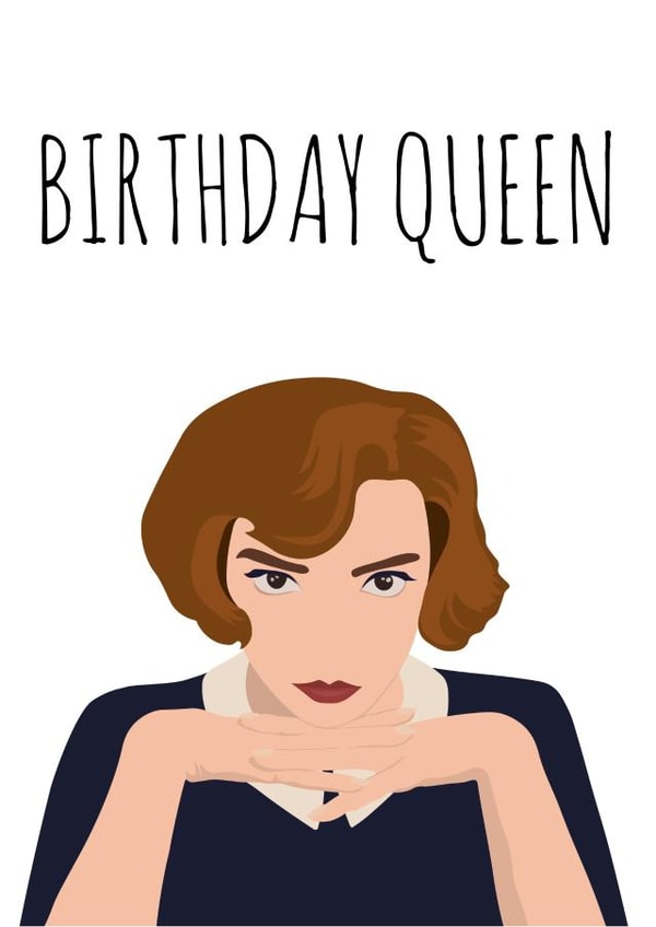 Queens Gambit Birthday Card created by Dylan Sian Design