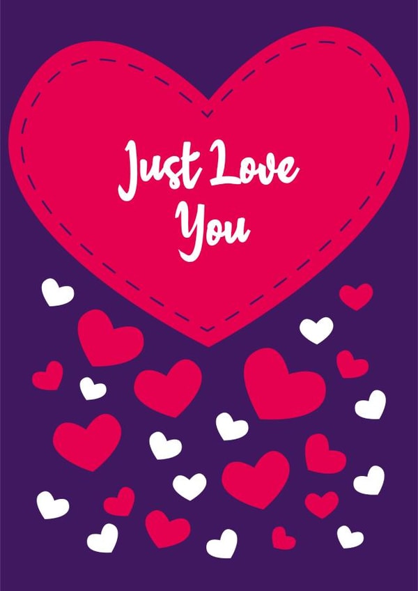 love heart Valentines Day Card 32028 created by Fantastical Cards