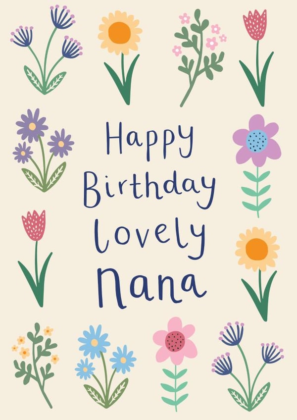 Floral Nana Birthday Card created by Sarah Catherine