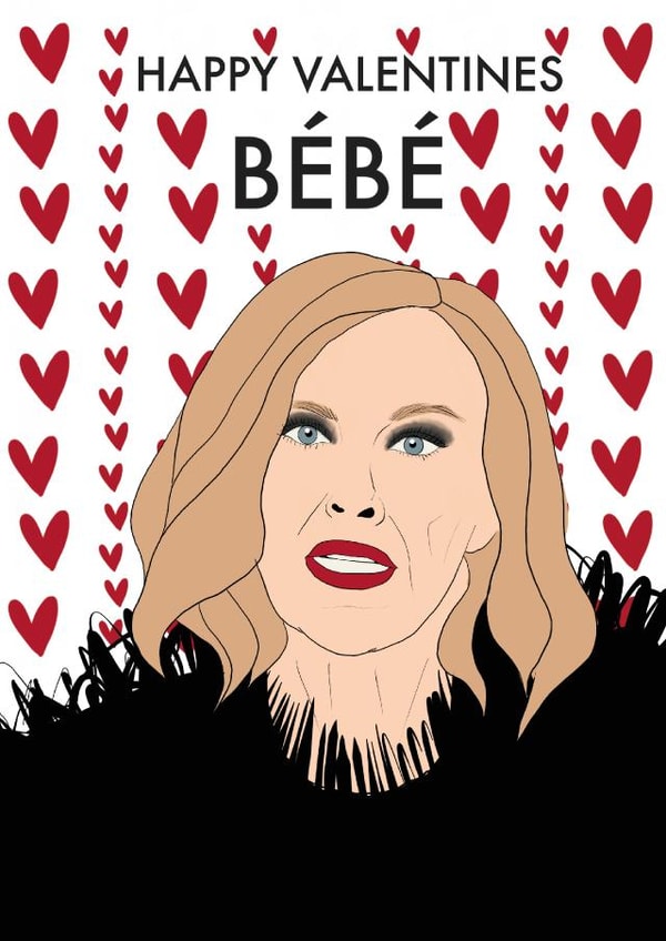 Funny Valentines Day Card - Schitts Creek - Moira Rose - Bebe created by Drawgina