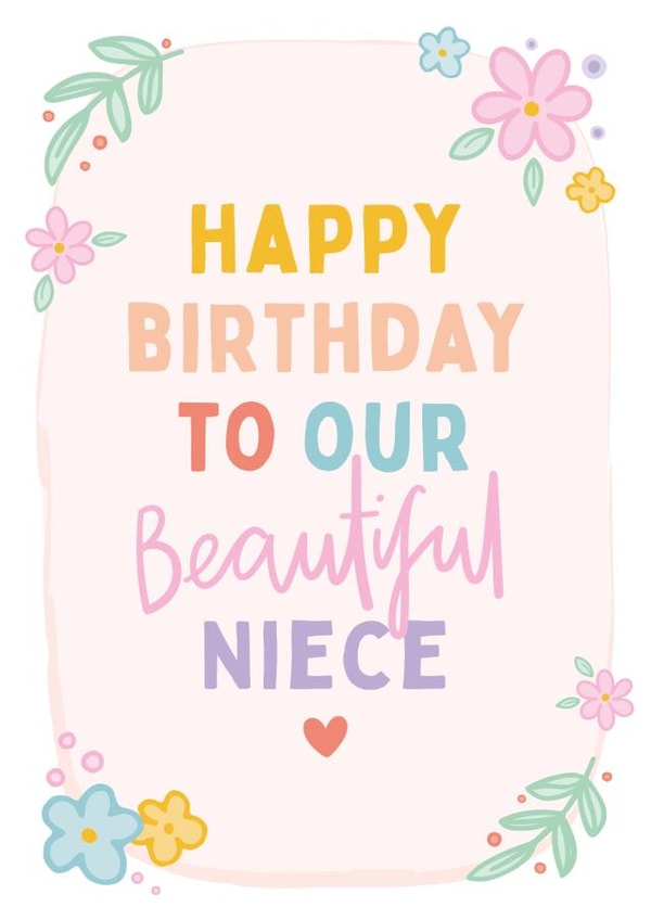 Beautiful Niece Birthday Card created by Macie Dot Doodles