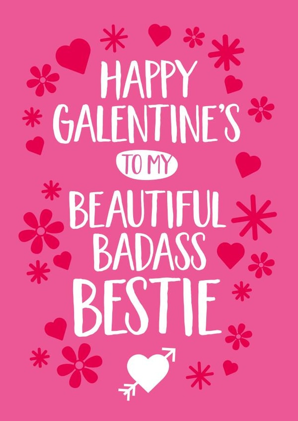 Badass Bestie Galentine's Card created by Elaine Miles
