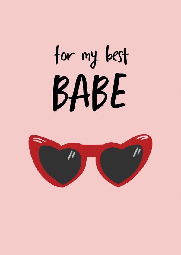 best babe Birthday Card 20965 created by @tikkled.pink