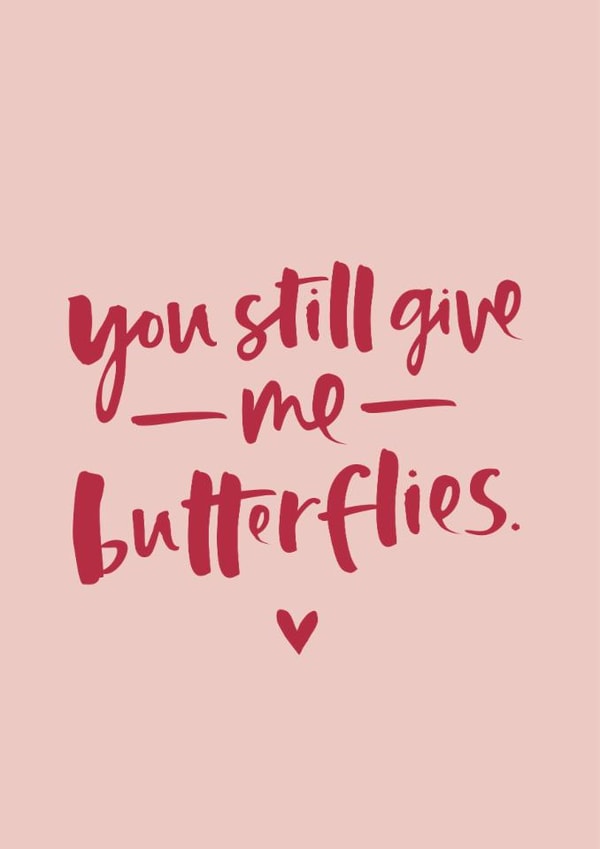 butterflies give me Valentines Day Card 10574 created by Too Wordy