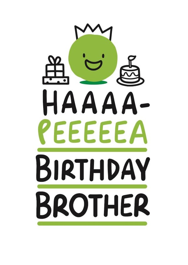 pea crown Birthday Card 4723 created by Conor Rawson