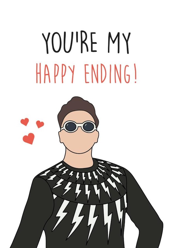 david rose happy ending Valentines Day Card 17503 created by Graphic Print Company