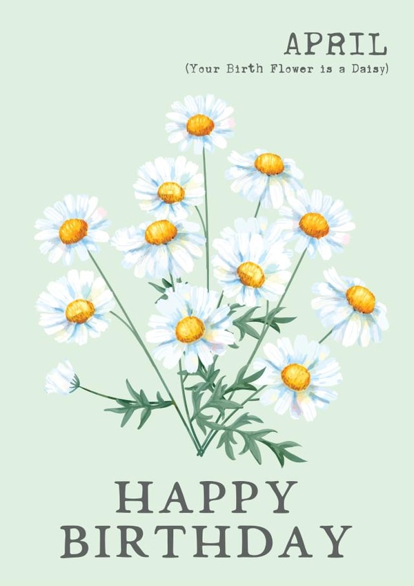 birth flower Birthday Card 10397 created by Summer Lane Studio