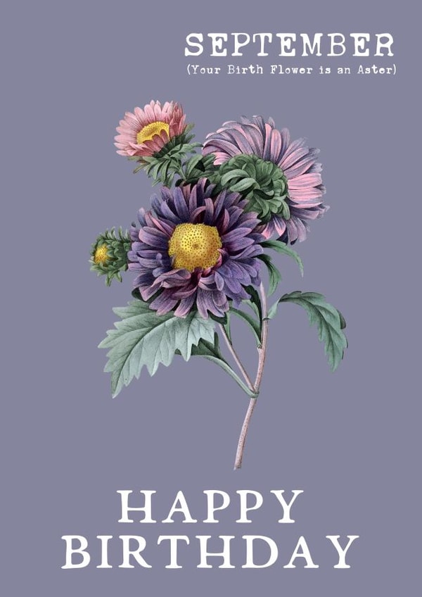 pretty flower Birthday Card 10402 created by Summer Lane Studio