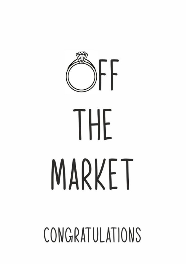 off the market Engagement & Marriage Card 16359 created by Totally Mailed It