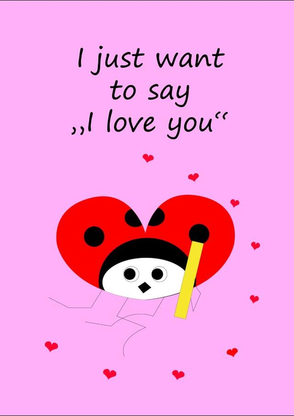 bug hearts Valentines Day Card 46497 created by @HappyTottii