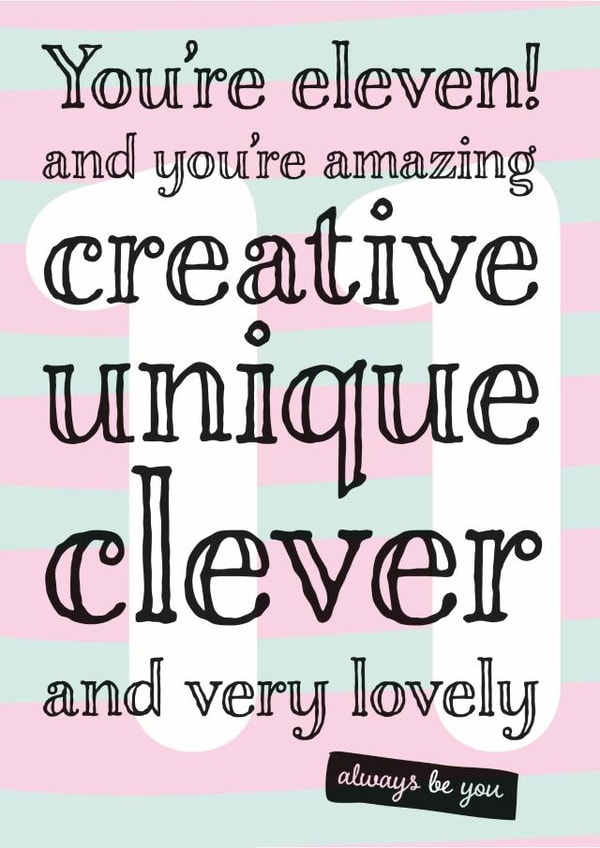 11 11th Birthday Card 10500 created by Rulu