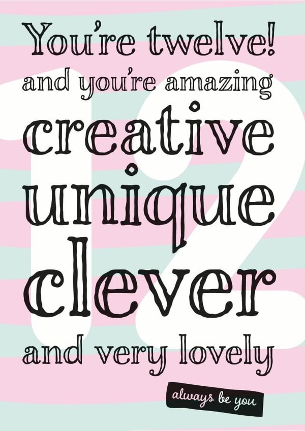 twelve twelfth Birthday Card 10501 created by Rulu