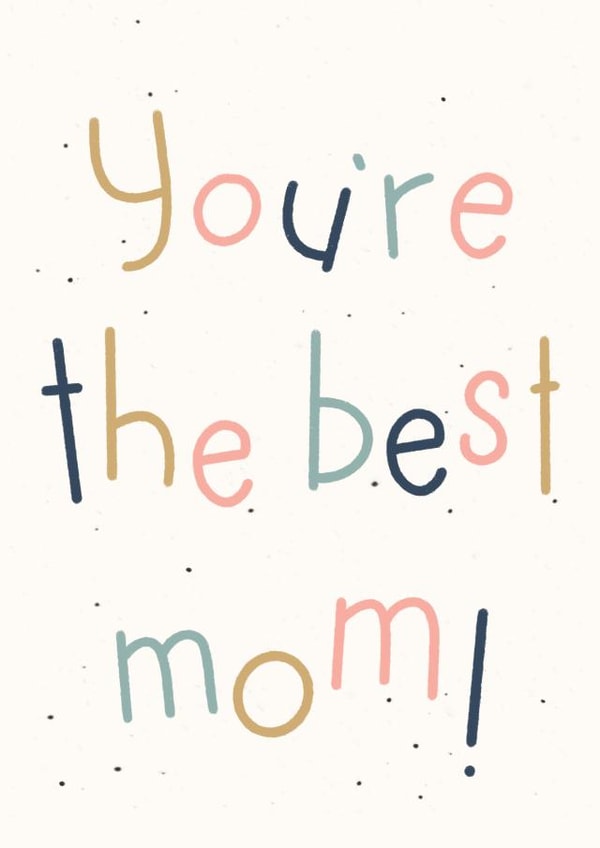 Cute Hand-lettered Card fro Mom created by Jenni Ahlberg - Jeah Design