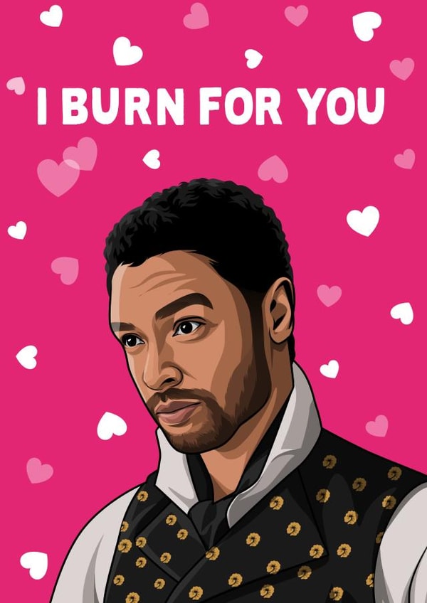 Bridgerton duke of hastings Valentines Day Card 16196 created by All Things Banter