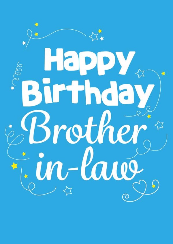 brother in law in law Birthday Card 10376 created by Yeti Design