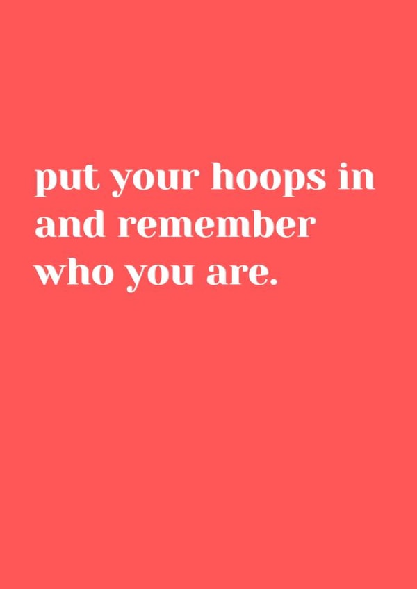 hoops remember Just because Card 12849 created by Lucille Jackson