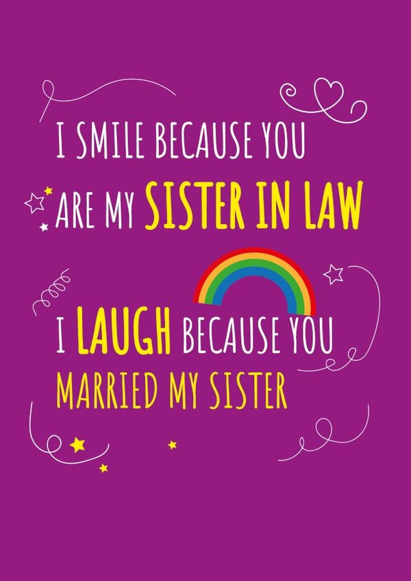 Cheeky Sister in law Birthday Card created by Yeti Design
