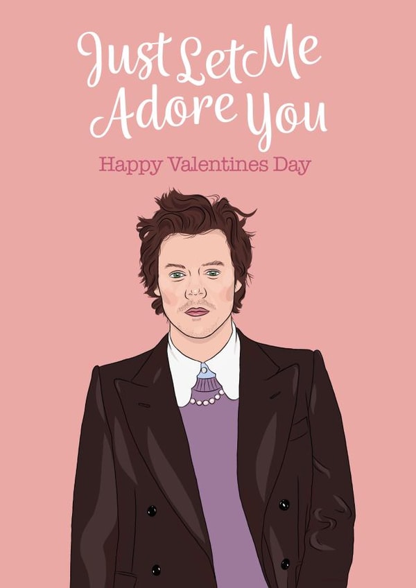 Harry Styles Galentines Valentines Day Card 21112 created by Natalie Baxter