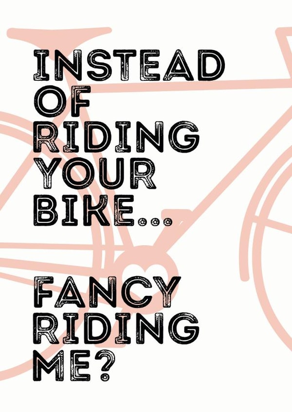 Funny Valentine's Card For Cyclists - Cycling Valentine's Card - Bike Widow created by EllieBeanPrints