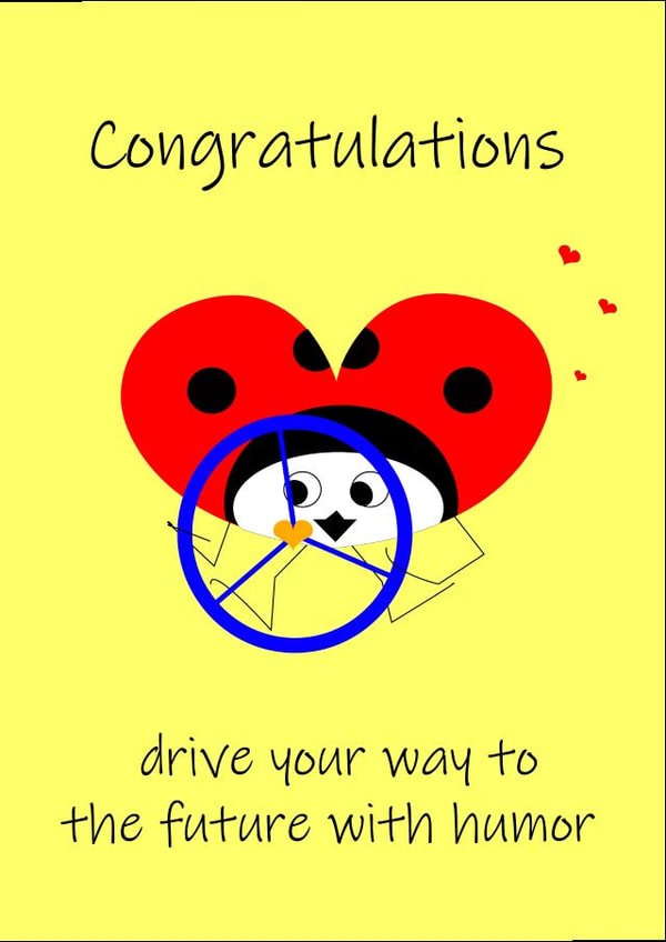 drive lisense Congratulations Card 46500 created by @HappyTottii
