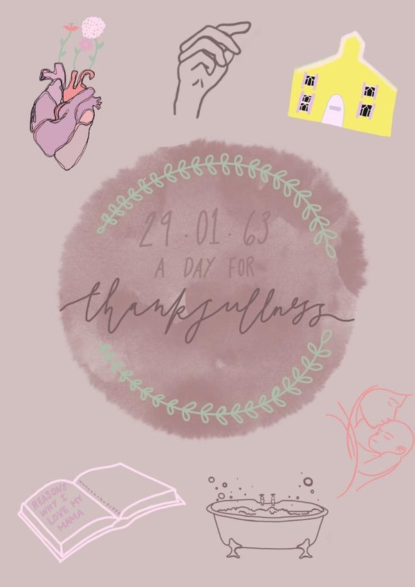 29.01.1963 thankfulness Birthday Card 45973 created by Be More Sunflower 