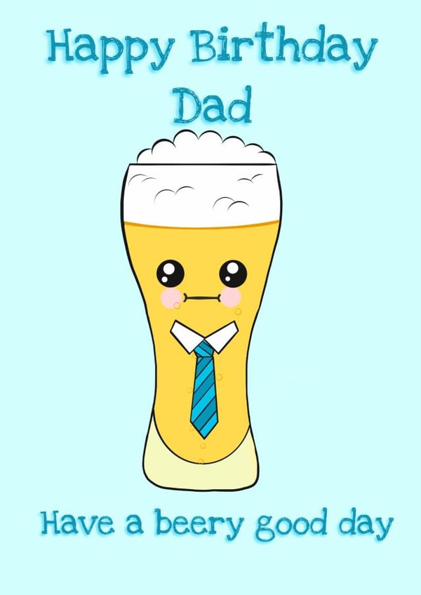 beer alcohol Birthday Card 13600 created by Cutie McHootie 