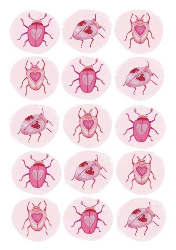 Love Bug Valentines Day Card 20585 created by Vivi Lake