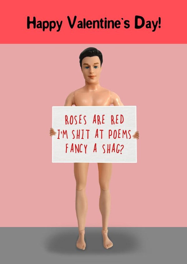 roses are red poems Valentines Day Card 7555 created by Go La La!