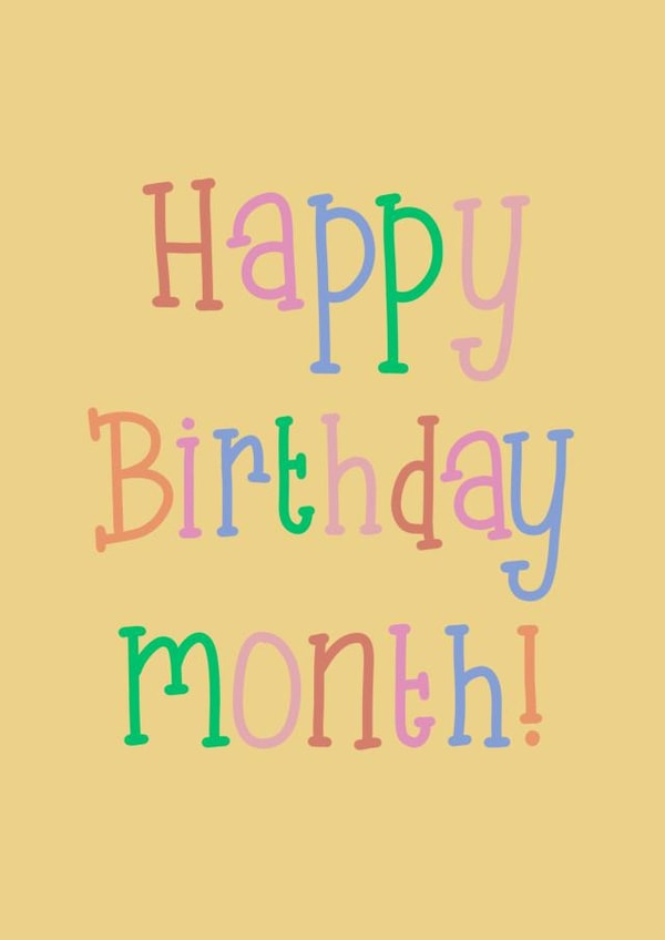 month adult Birthday Card 21158 created by Kavita