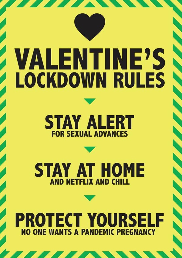 Heart lockdown Valentines Day Card 40876 created by Peter De Wreede