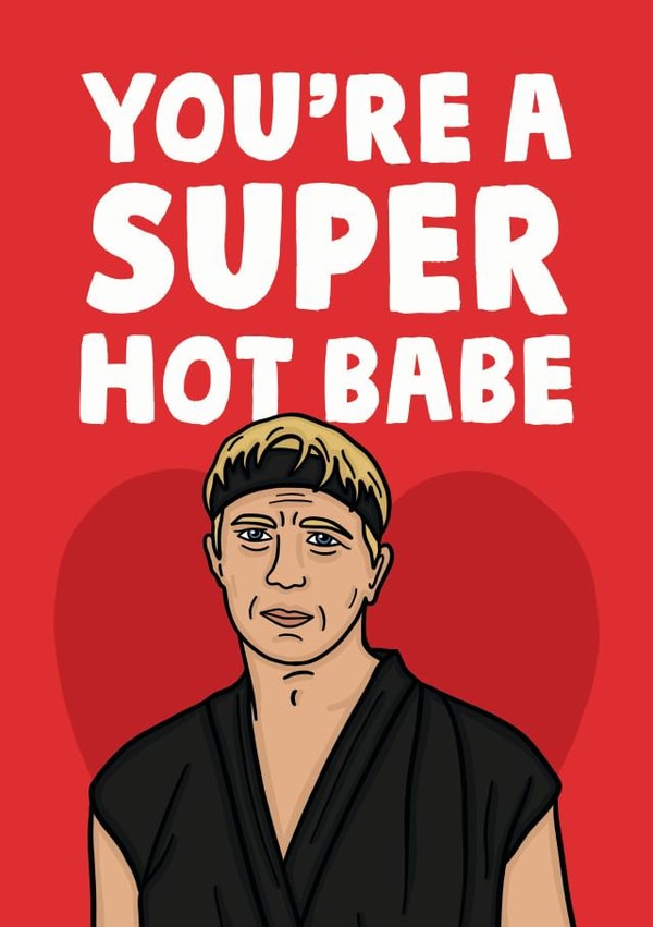 cobra kai karate Valentines Day Card 13309 created by Studio Doodles