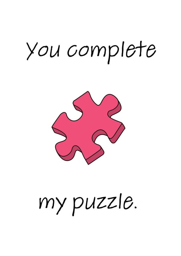 puzzle complete Valentines Day Card 19255 created by ifandwhenprints