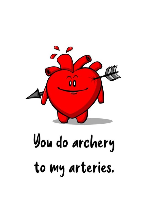 heart archery Valentines Day Card 12566 created by Eoin McKeown