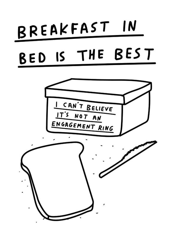 breakfast bed Anniversary Card 36825 created by George The Cardmaker