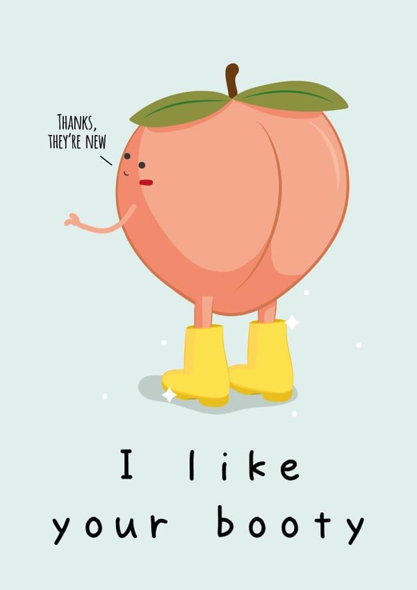 booty boots Valentines Day Card 46735 created by Cheeky Peeky