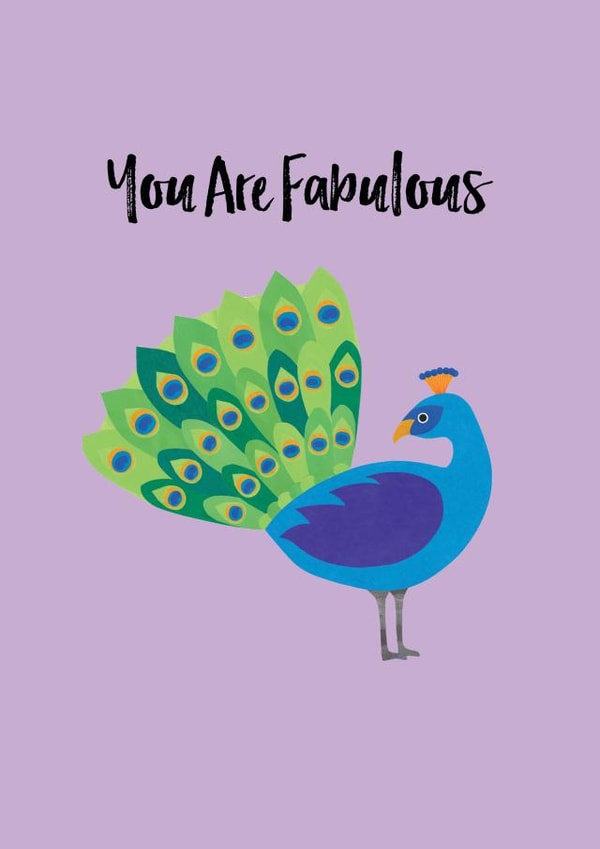 peacock exotic Love & Friendship Card 10730 created by Chameleon and Co