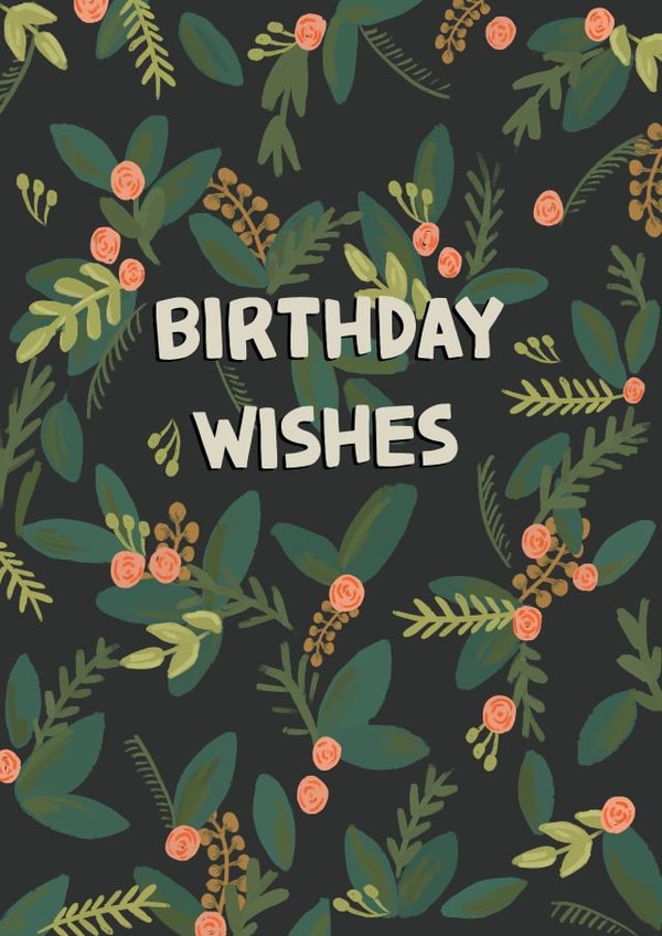 Tropical flowers birthday card created by Hannah Boulter