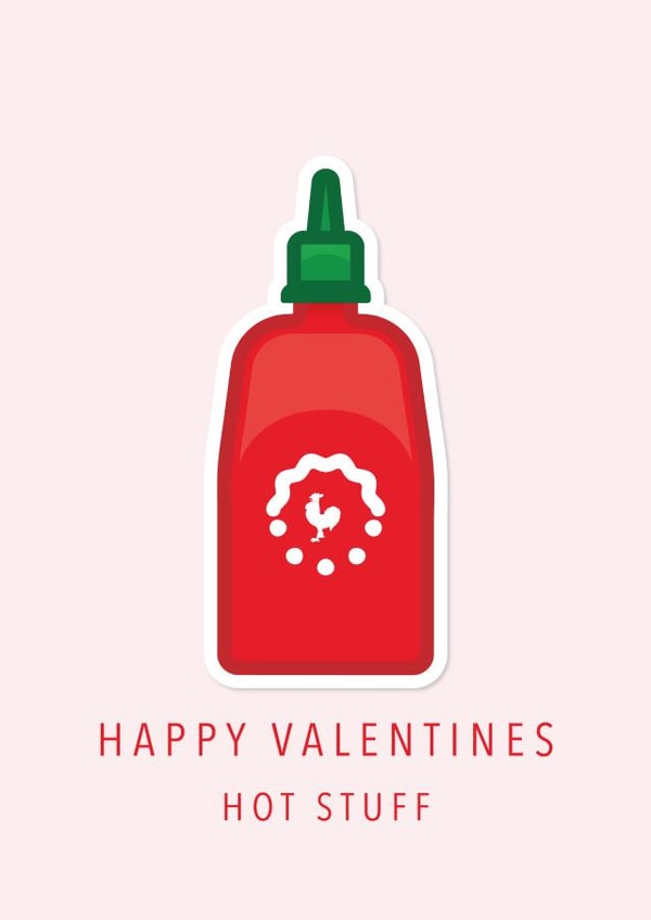 hot stuff hot sauce Valentines Day Card 44451 created by Sam I Am