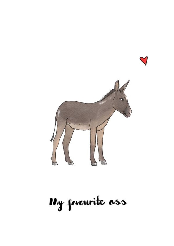 Donkey Love Valentines Day Card 42129 created by AVO-CARDO