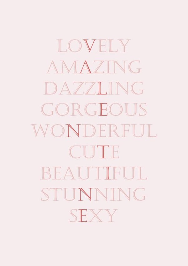 valentine lovely Valentines Day Card 21189 created by Craig Amy Design