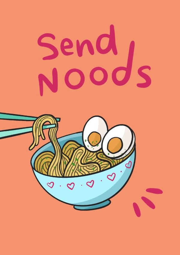 Send nudes Noods  Valentines Day Card 41866 created by Hannah Gabriel